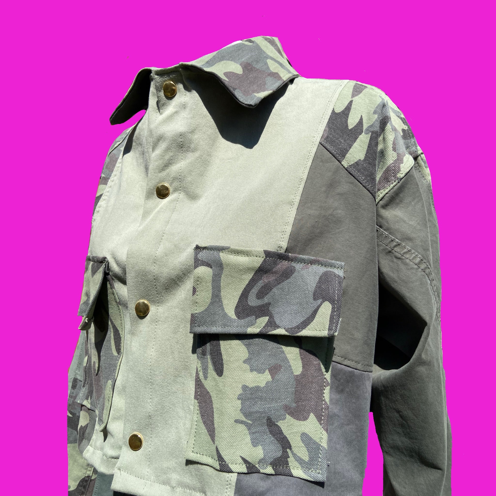 【美品】MHL CROPPED ARMY JACKET Margaret Howell Cropped Army Jacket - Japanese Drill Black